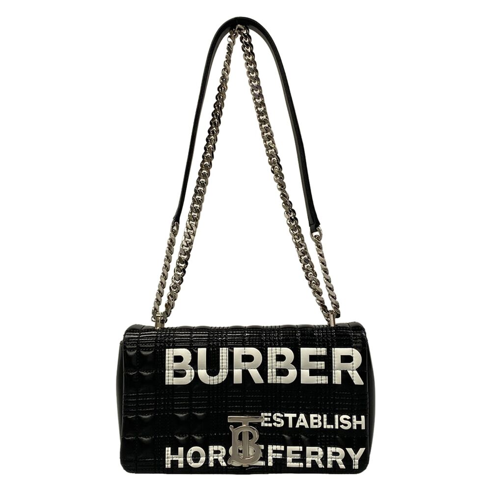 Burberry Shoulder Bag Black White